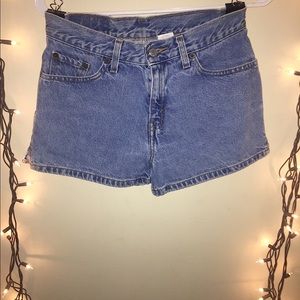Levis High Waisted Mom Jean Shorts